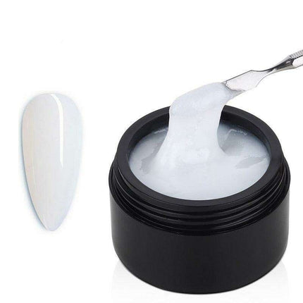 At-Home Salon Nail Extension Kit – Milky White UV Builder Gel for Professional Results