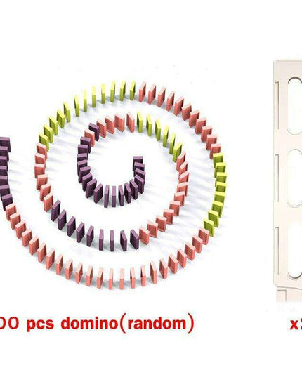 Electric Domino Train Set with Interactive Lights & Sounds - Fun STEM Learning Experience for Kids