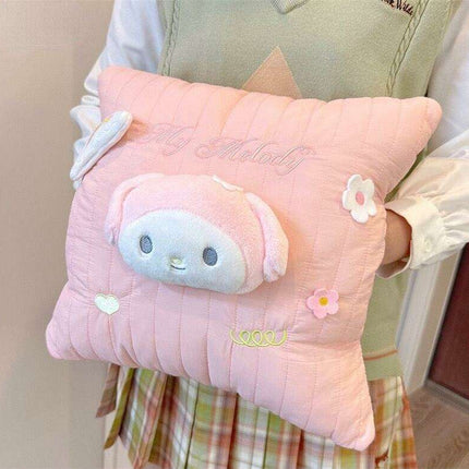 Charming My Melody & Kuromi Plush Cushions - Adorable Sanrio Home Decor Collection