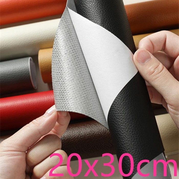 Jumbo XL Luxe Litchi Leather Repair Stickers - Stylish Solutions for Elegant Furniture Fixes