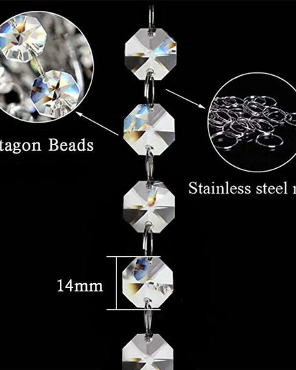 Radiant Diamond Sparkle Acrylic Bead Room Divider for Elegant Home Decor