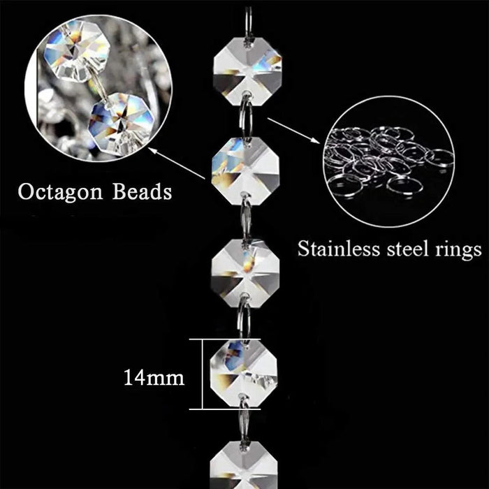 Radiant Diamond Sparkle Acrylic Bead Room Divider for Elegant Home Decor