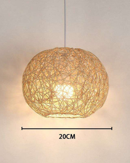 Sustainable Bamboo Chandelier Pendant Light - Stylish Illumination for Dining Areas