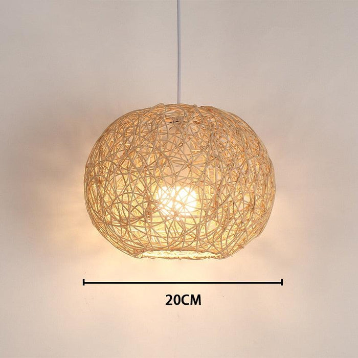Bamboo Chandelier Pendant Light Fixture for Ambient Dining Ambiance