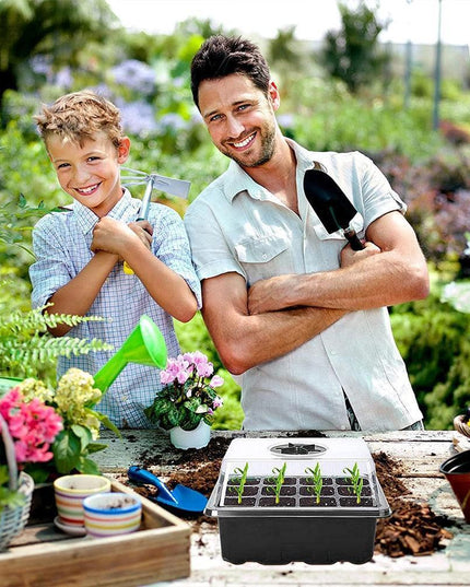 LED Seedling Starter Set with Humidity Control - Complete 5-Tray System for Enhanced Plant Growth