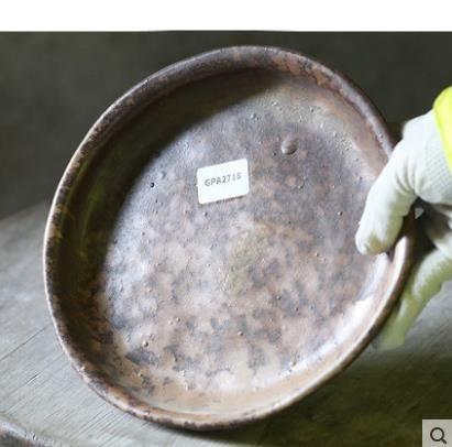 Serenity Zen Garden Handcrafted Wood-Fired Pottery Platter - Rustic Artisan Dinnerware