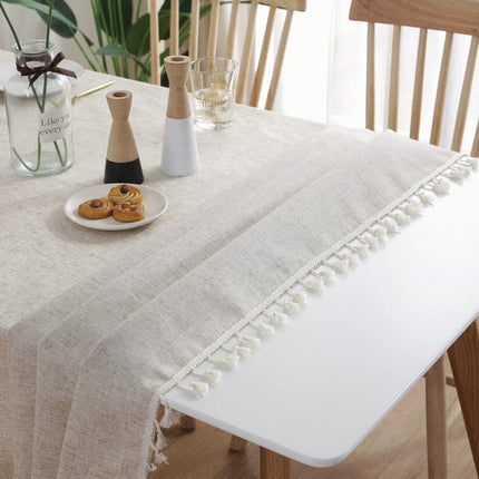 Chic Cotton-Linen Tablecloth Set for Dining, Photography, and Home Decor