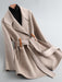 Cashmere Wool Coat with Fox Fur Trim - Chic Winter Fashion Statement