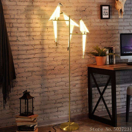 Elegant Nordic Paper Crane LED Floor Lamp