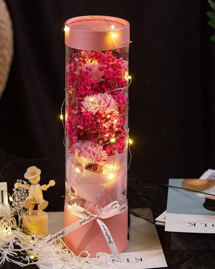 Eternal Blossom: Luxurious Carnation & Gypsophila Dried Flower Gift Set