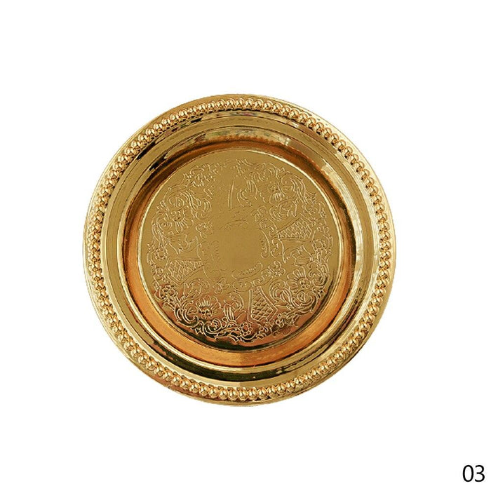 European Court Style Gold Tray: Luxurious Metallic Accent for Sophisticated Living
