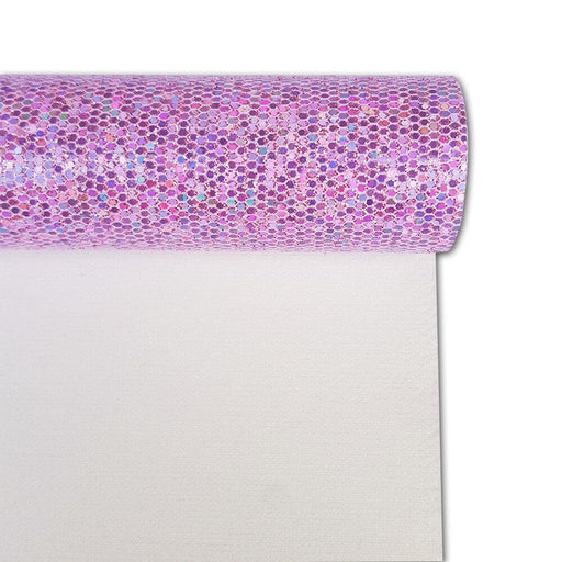 Purple Glitter Chunky Faux Leather Roll for DIY Crafting