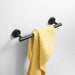 Sleek Stainless Steel Bathroom Organization Set with Robe Hooks and Towel Bar