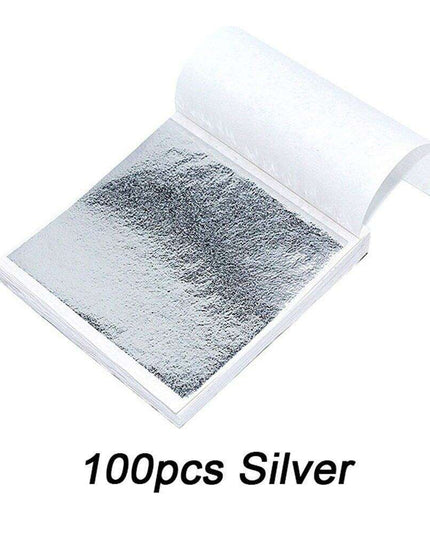 Vibrant 100-Pack Gold and Silver Metallic Foil Craft Paper Sheets