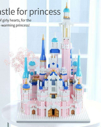 Magical LED Princess Castle Building Blocks Set with Mini House and Dolls for Girls