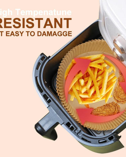 Round Non-Stick Parchment Paper Liners for Effortless Air Fryer Cooking