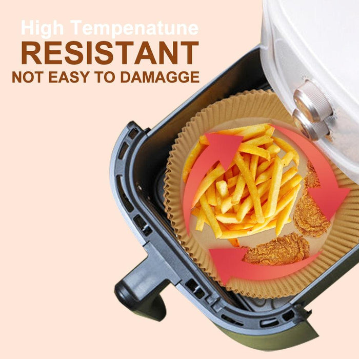 Round Non-Stick Parchment Paper Liners for Effortless Air Fryer Cooking