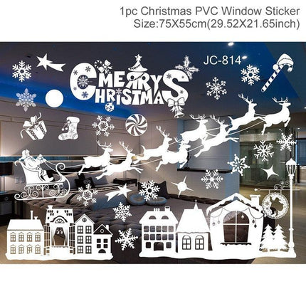 Festive Holiday Celebration Sticker Set: Christmas & New Year Wall and Window Decor
