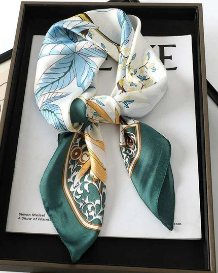 Elegant Leopard Print Silk Scarf - Premium Women's Fashion Accessory