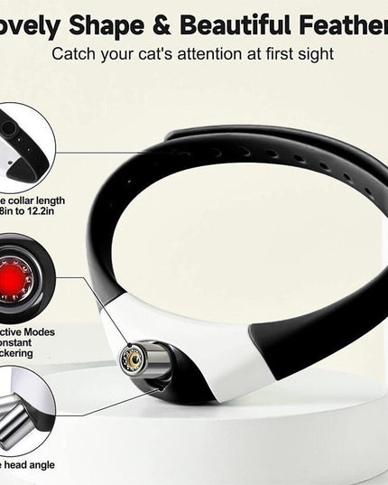 Adjustable Laser Cat Collar with USB Rechargeable Interactive Toy for Endless Fun