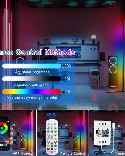 Interactive Sound-Responsive LED Floor Lamp with Full Spectrum Color Control