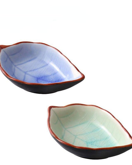 Leaf-Shaped Ceramic Serving Bowls - Set of 2