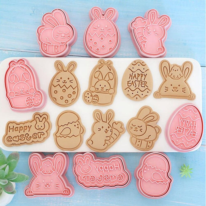 Easter Silicone Cookie Cutters - Create Charming Butterfly, Egg, and Bunny Cookies