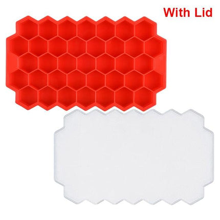 Vibrant Honeycomb Silicone Ice Cube Mold - Ideal for Cocktails and Frozen Delights