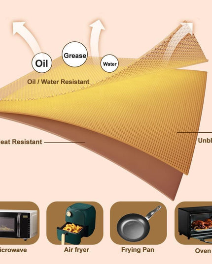 Round Non-Stick Parchment Paper Liners for Effortless Air Fryer Cooking