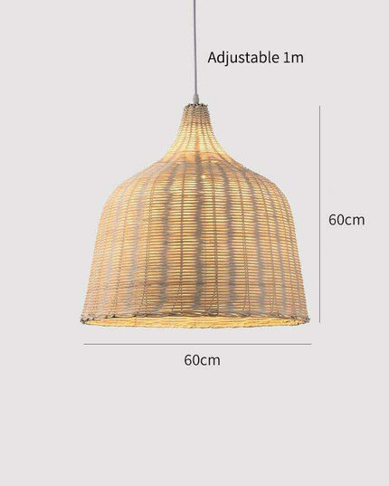 Sustainable Bamboo Chandelier Pendant Light - Stylish Illumination for Dining Areas
