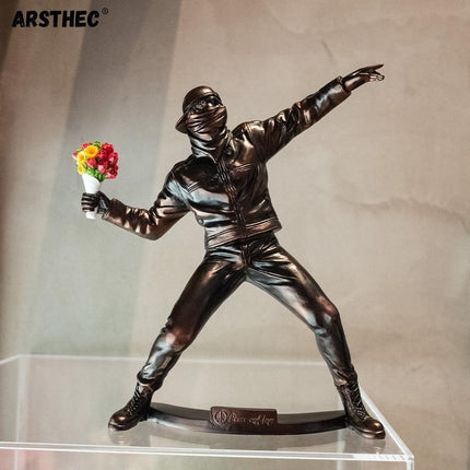 Urban Expressionist Banksy-Style Large Resin Sculpture - Modern Home Accent & Thoughtful Gift Idea