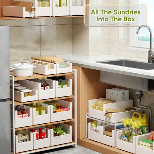 Elegant Kitchen Organizer Box Set - Stylish Storage Solution for Cupboards and Drawers