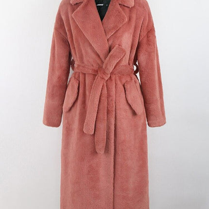 Opulent Faux Rabbit Fur Coat - Transform Your Winter Wardrobe
