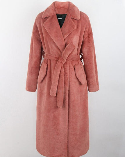 Opulent Faux Rabbit Fur Coat - Transform Your Winter Wardrobe