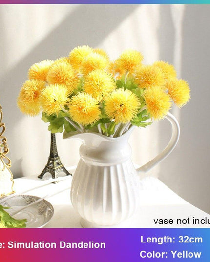 Chic Silk Dandelion Floral DIY Home Decoration Set - Elegant and Versatile
