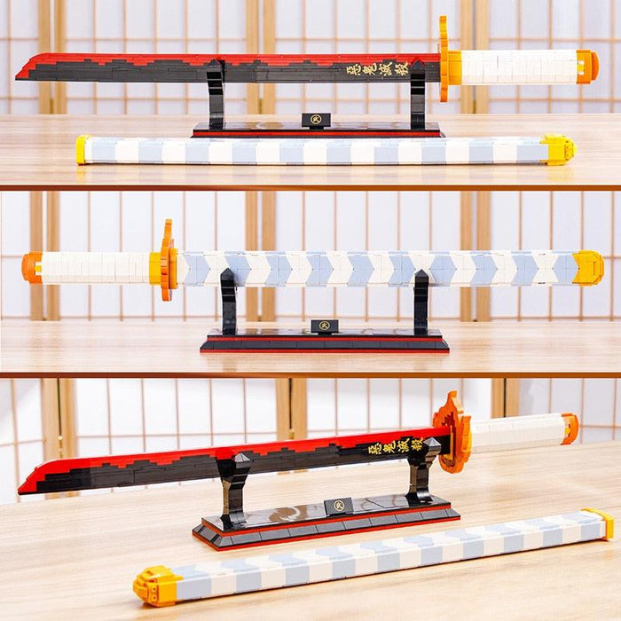 Creative Samurai Sword Building Blocks Set for Ninja Fans - Educational Toy for Kids and Adults