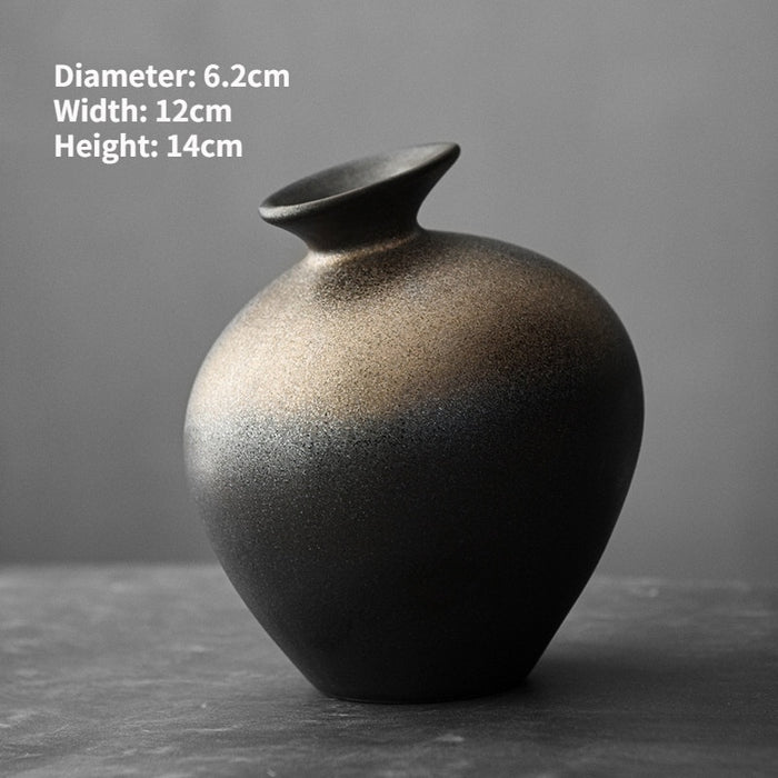 Tranquil Elegance Zen Black Ceramic Tabletop Ornament