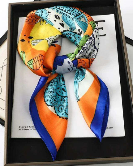 Elegant Leopard Print Silk Scarf - Premium Women's Fashion Accessory