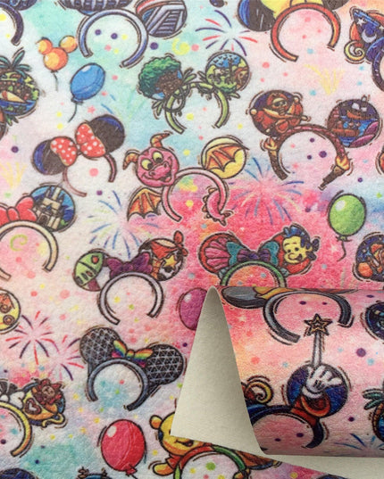 Mickey Mouse Faux Leather Craft Sheets Set - Effortlessly Create Jewelry & Accessories