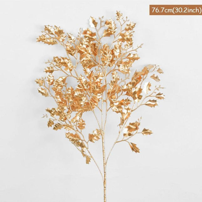Radiant Golden Faux Botanicals for Home Décor and Celebrations