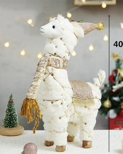 Enchanting Christmas Figurine Collection: Santa, Snowman, and Elk for Festive Home Decor