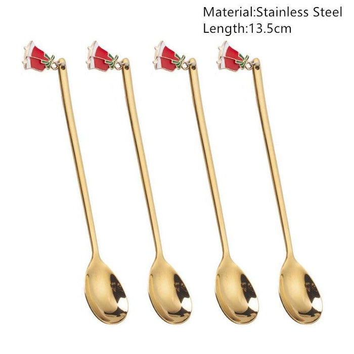 Joyful Holiday Spoon Set for Festive Dining