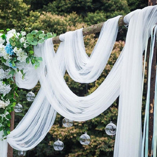 5/10m Wedding Decoration Tulle Roll Crystal Organza Sheer Fabric For Birthday Party Backdrop Wedding Chair Sashes Decor Yarn-0-Très Elite-White-5M-Très Elite
