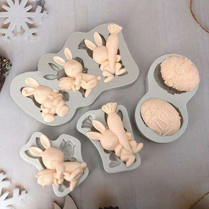 Easter Delight Silicone Mold Set for Whimsical Holiday Baking