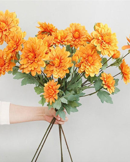 Elegant Pink Dahlia Silk Flower Stem - Ideal for Chic Events and Upscale Home Styling