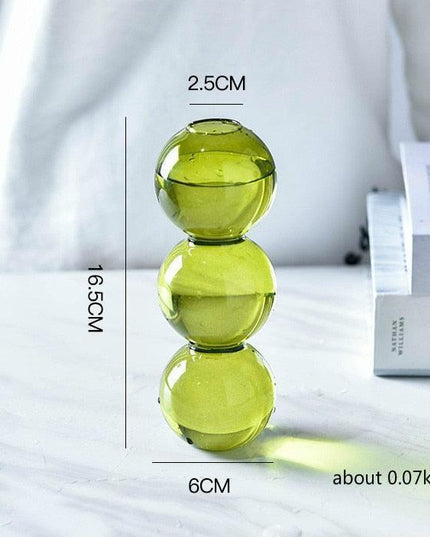 Handcrafted Nordic Bubble Glass Vase: Elegant Floral Display for Modern Homes