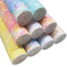 Chunky Glitter Faux Leather Roll: Vibrant Crafting Fabric for DIY Projects