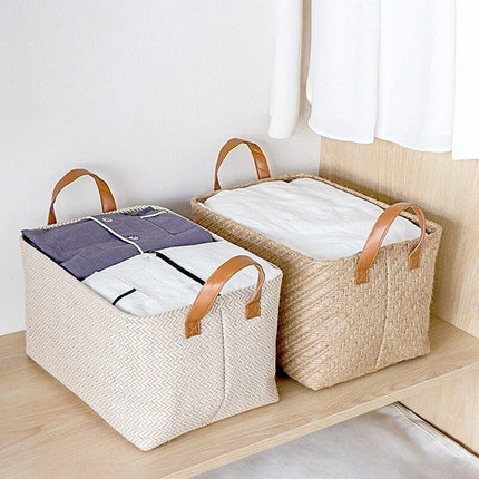 Chic Handmade Jute Organizer Basket - Essential Storage Solution