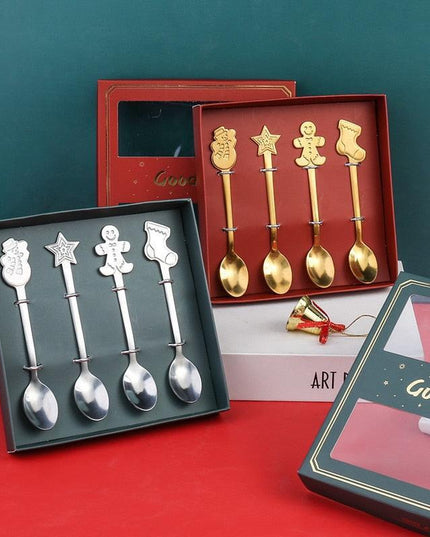 Joyful Holiday Spoon Set for Festive Dining