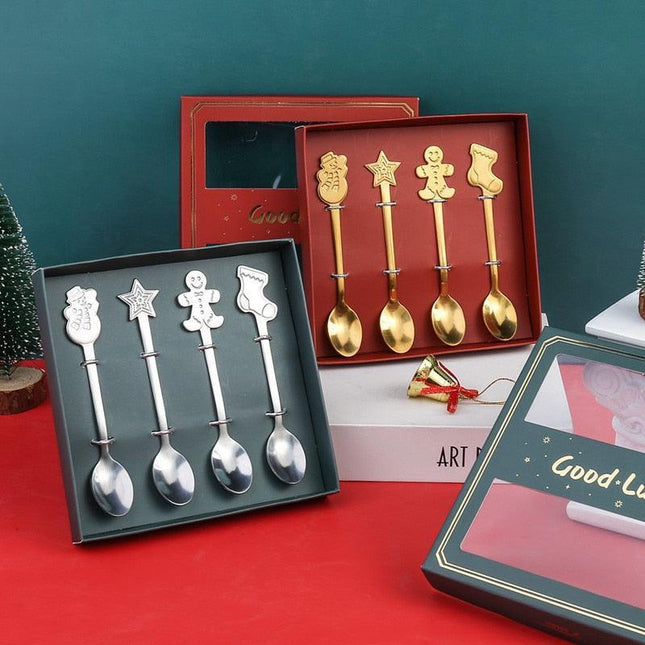 Joyful Holiday Spoon Set for Festive Dining